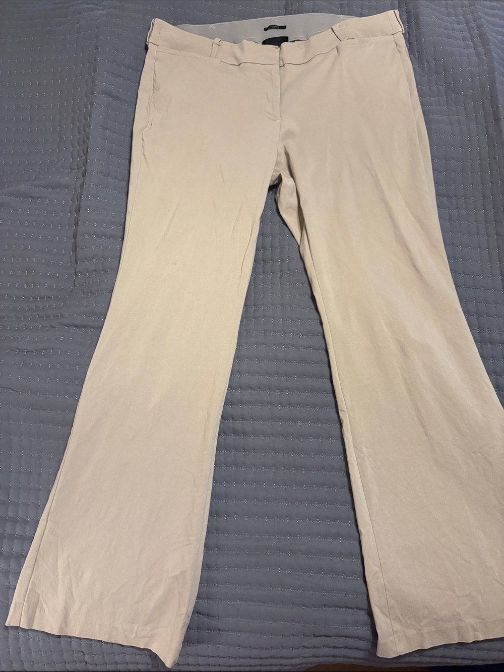 Lane Bryant Beige Wide-Leg Dress Pants